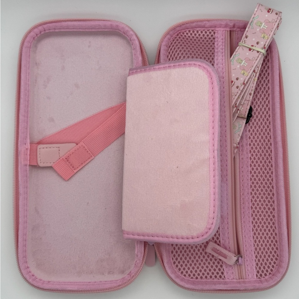 HYPERCASE Pink Case for Nintendo Switch with Shoulder Strap Cartoon Bunny - Picture 3 of 3